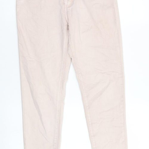 Preworn Womens Pink  Denim Straight Jeans Size 28 in L24 in - Faded Pink colour