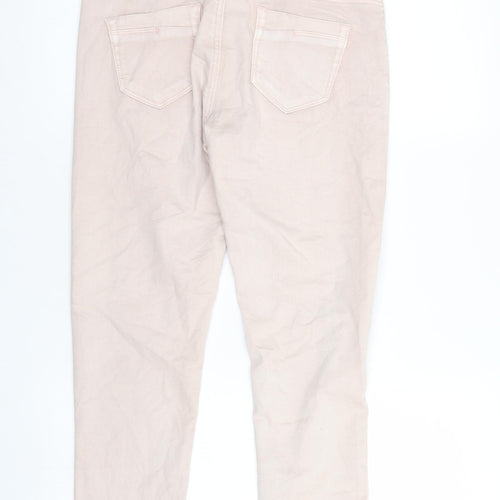 Preworn Womens Pink  Denim Straight Jeans Size 28 in L24 in - Faded Pink colour