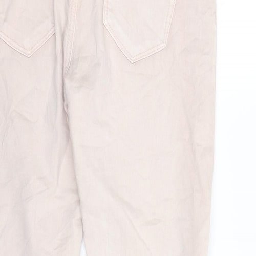 Preworn Womens Pink  Denim Straight Jeans Size 28 in L24 in - Faded Pink colour