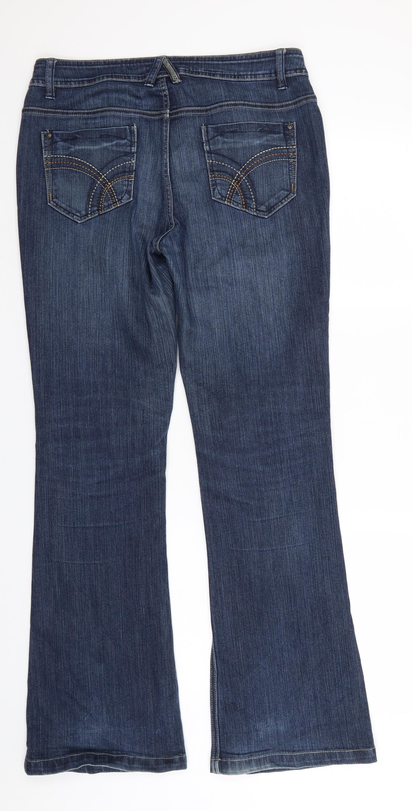 George Womens Blue  Denim Bootcut Jeans Size 12 L30 in