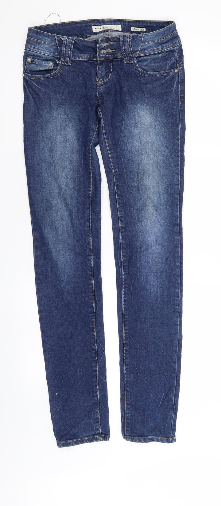 Re Dress Womens Blue Denim Straight Jeans Size 27 in L30 in