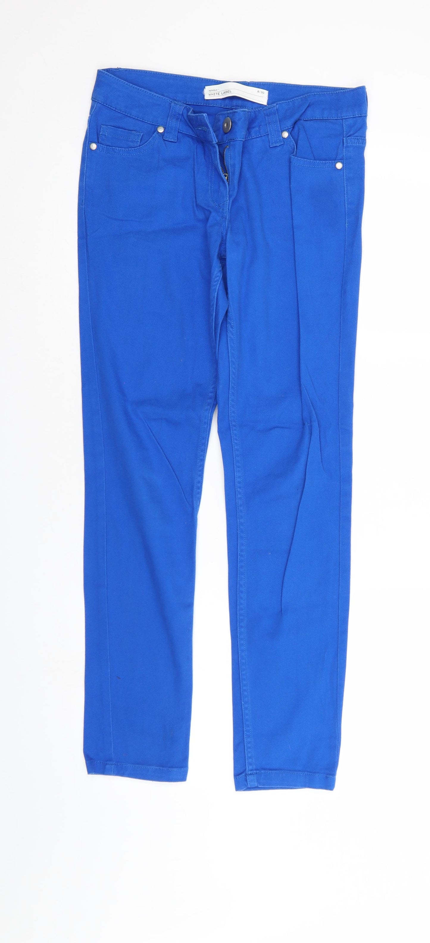 White label Womens Blue  Denim Straight Jeans Size 8 L30 in