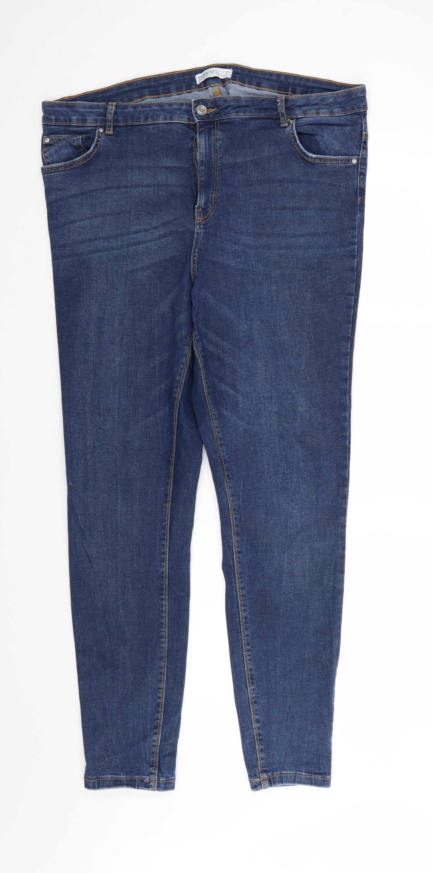 Denim & Co. Womens Blue  Denim Tapered Jeans Size 20 L30 in