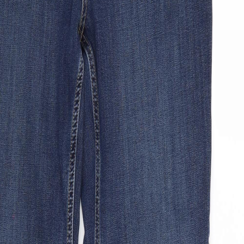 M&S Womens Blue  Denim Straight Jeans Size 12 L30 in
