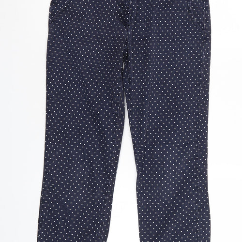 Monsoon Womens Blue Polka Dot Denim Straight Jeans Size 10 L25 in
