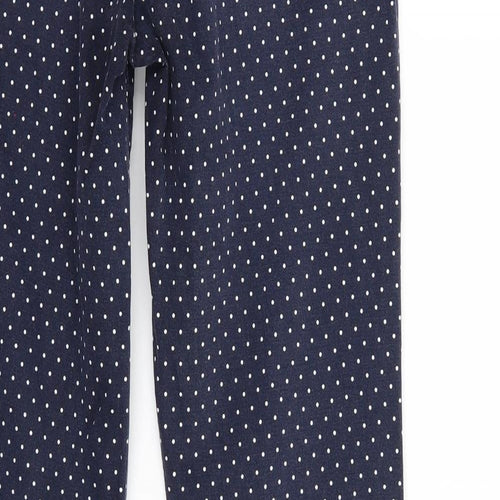 Monsoon Womens Blue Polka Dot Denim Straight Jeans Size 10 L25 in