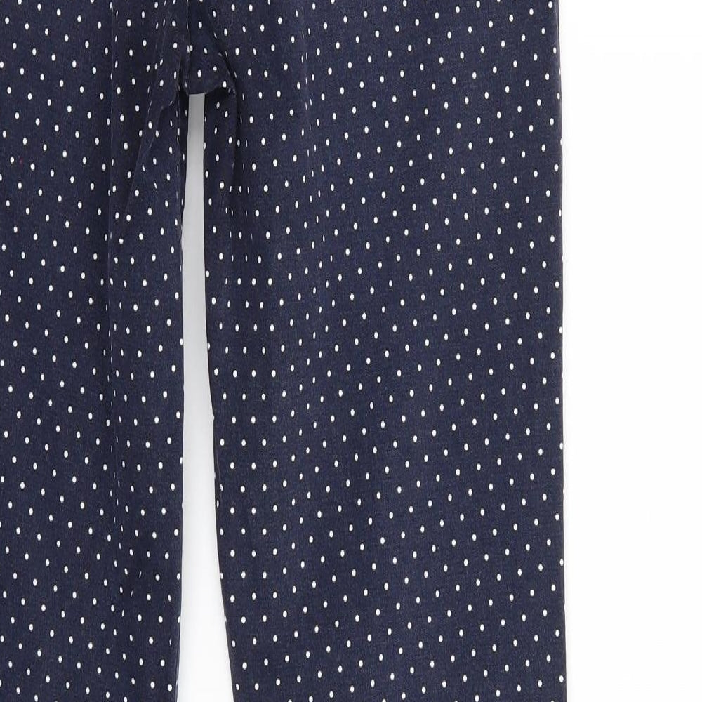 Monsoon Womens Blue Polka Dot Denim Straight Jeans Size 10 L25 in