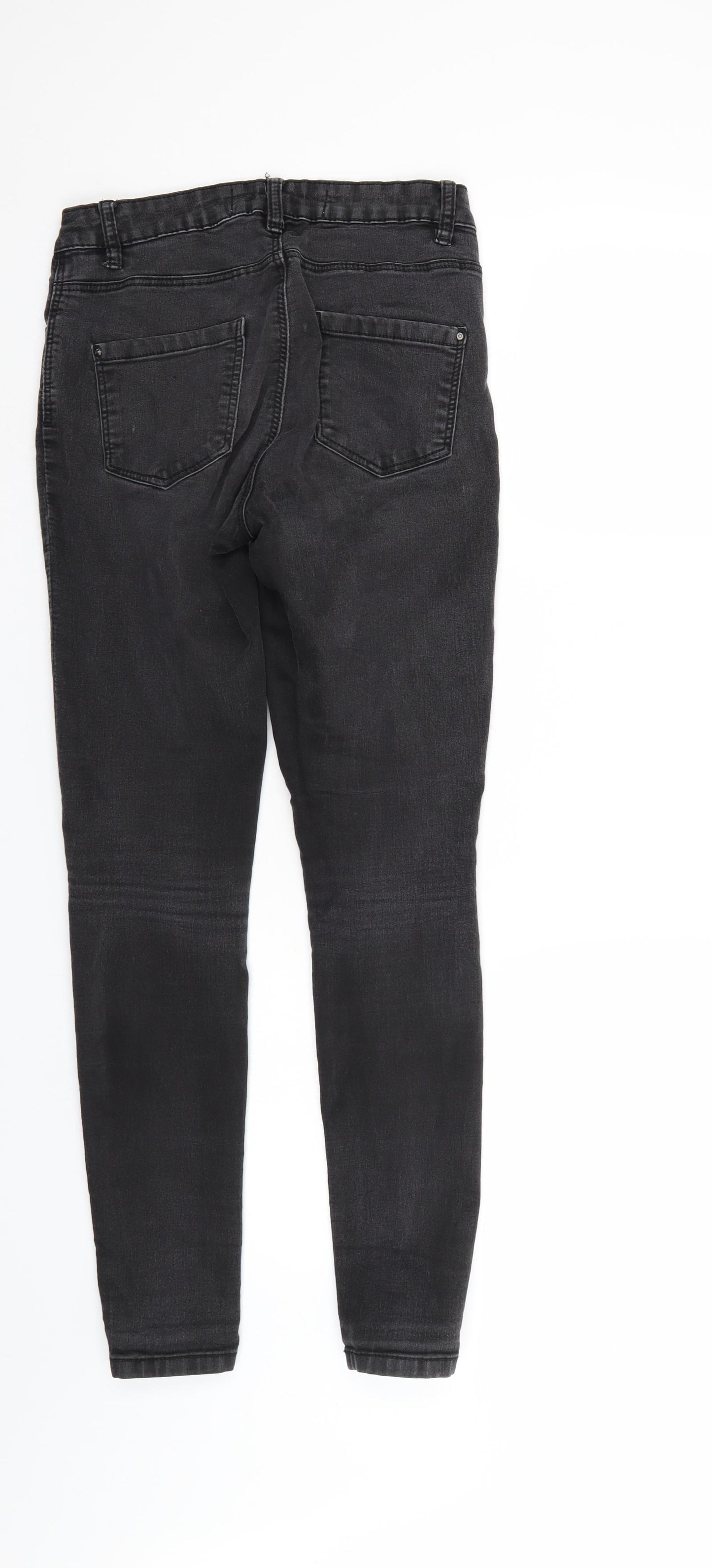 Denim & Co. Womens Black  Denim Tapered Jeans Size 10 L28 in - Elastic Waist
