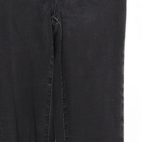Denim & Co. Womens Black  Denim Tapered Jeans Size 10 L28 in - Elastic Waist