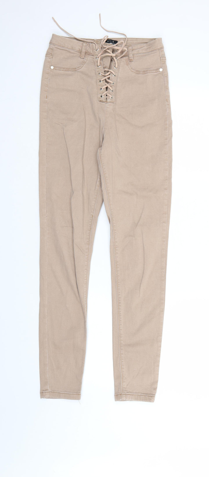 Vice Womens Brown  Denim Tapered Jeans Size 10 L30 in - Elastic Waist