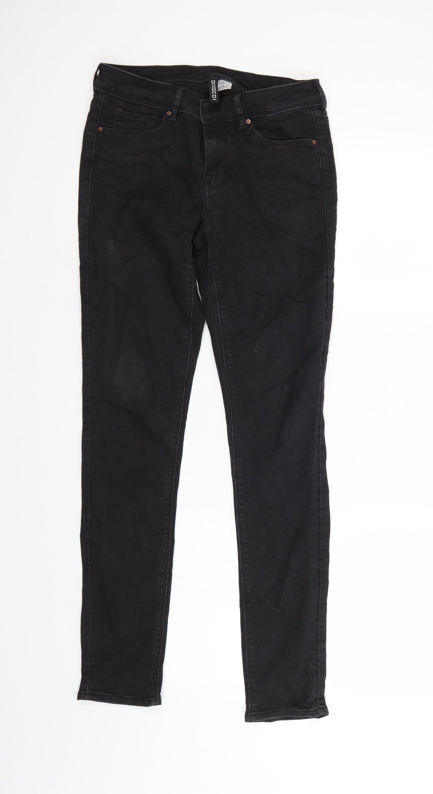 Divided Womens Black  Denim Straight Jeans Size 10 L29 in