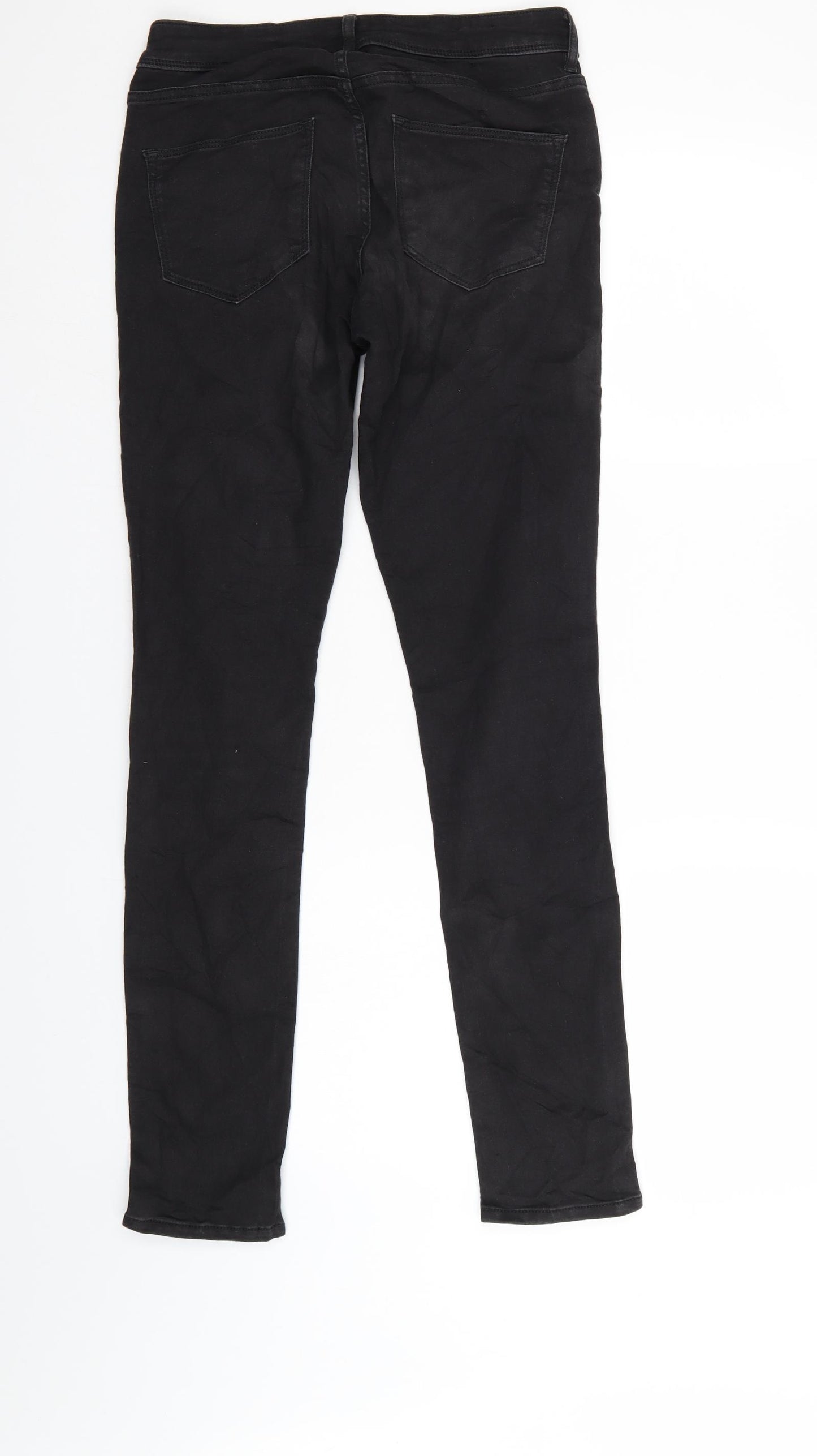 Divided Womens Black  Denim Straight Jeans Size 10 L29 in