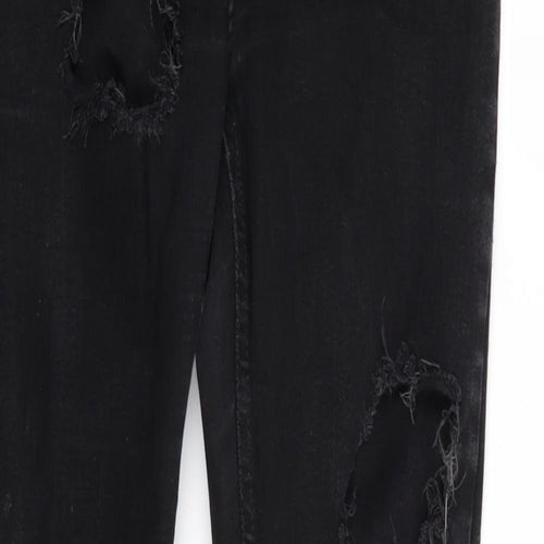 Denim & Co. Womens Black  Denim Tapered Jeans Size 14 L28 in