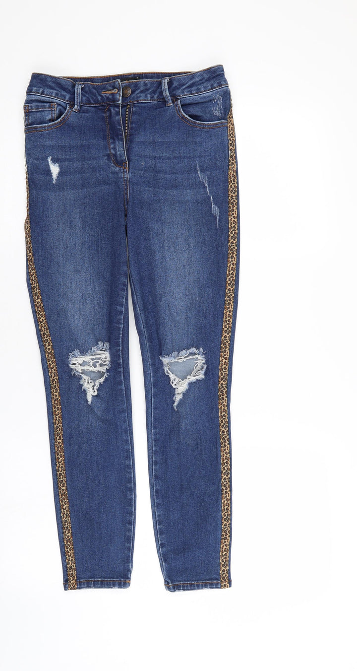 /Denim Womens Blue  Denim Tapered Jeans Size 8 L25 in