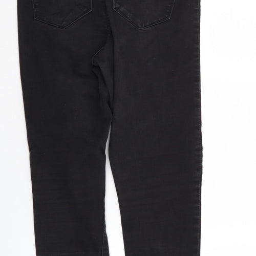 Denim & Co. Womens Black  Denim Tapered Jeans Size 14 L27 in