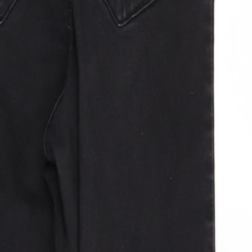 Denim & Co. Womens Black  Denim Tapered Jeans Size 14 L27 in