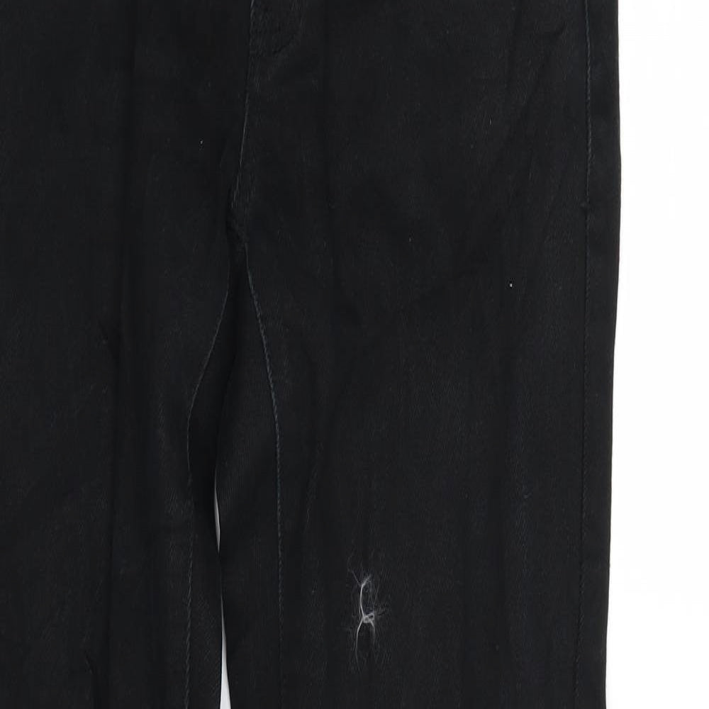 Mango Womens Black  Denim Straight Jeans Size 10 L31 in