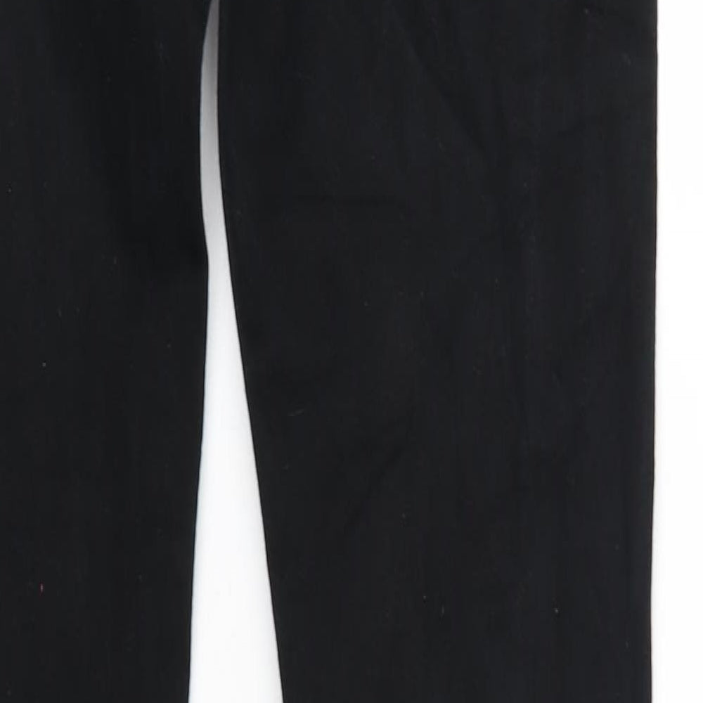 Mango Womens Black  Denim Straight Jeans Size 10 L31 in