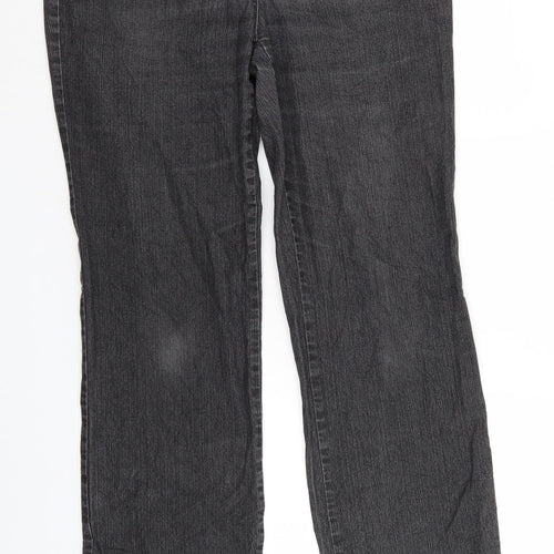 Gerry Weber Womens Black  Denim Straight Jeans Size 34 in L29 in