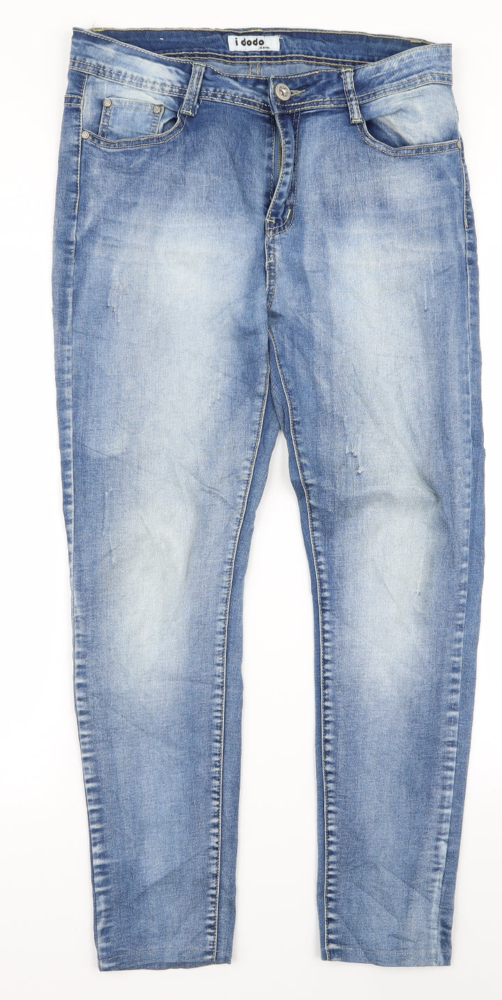 Dodo Mens Blue Rayon Bootcut Jeans Size XL L23 in
