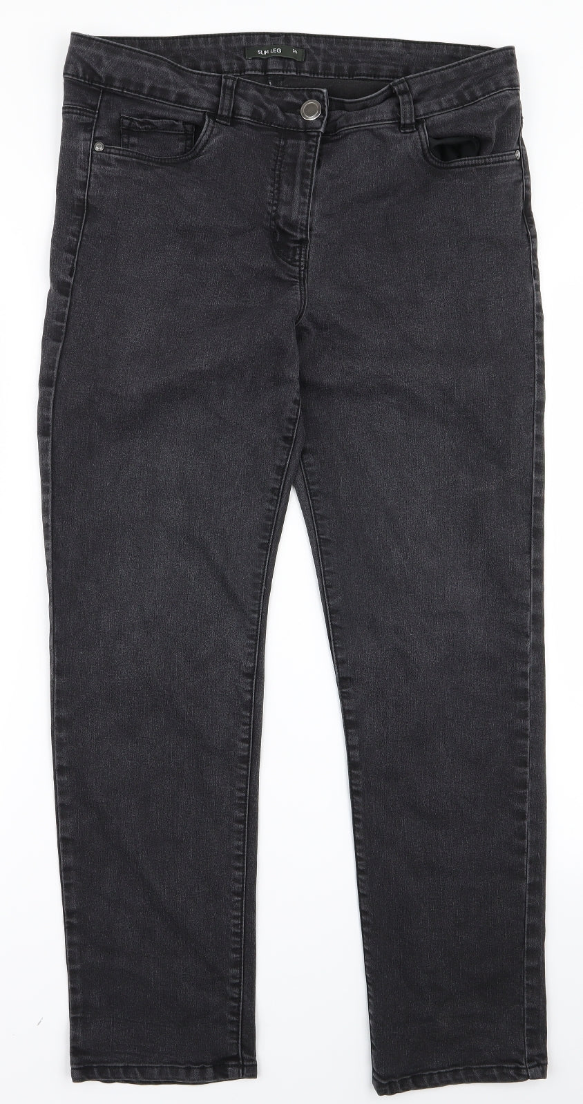 bonmarche Womens Black   Bootcut Jeans Size 24 L23 in