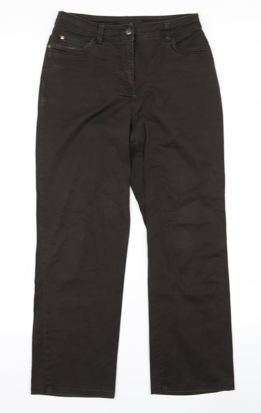 Front view of George women’s brown trousers, size UK 26, 26-inch leg