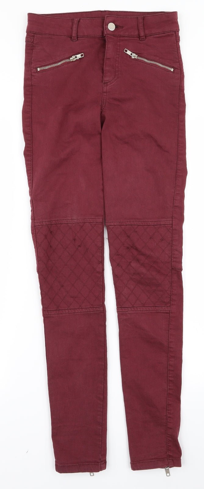 Topshop Womens Red   Trousers  Size 8 L28 in