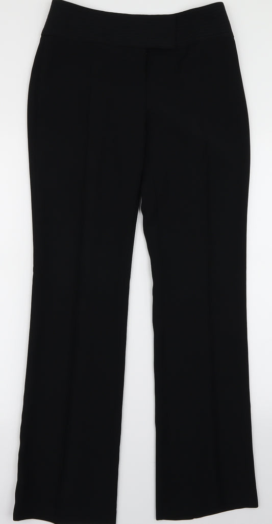 Front view of NEXT women’s beige trousers, size UK 8, 26-inch leg