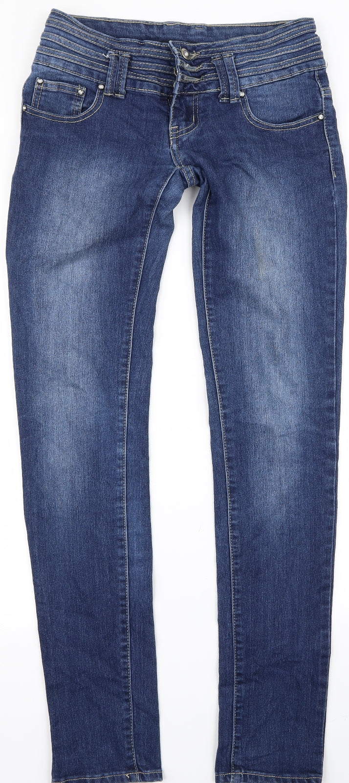 Preworn Womens Blue   Skinny Jeans Size 38 L30 in