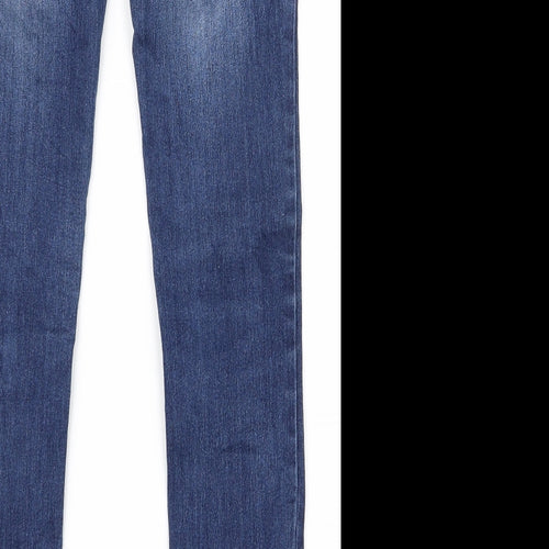 Preworn Womens Blue   Skinny Jeans Size 38 L30 in