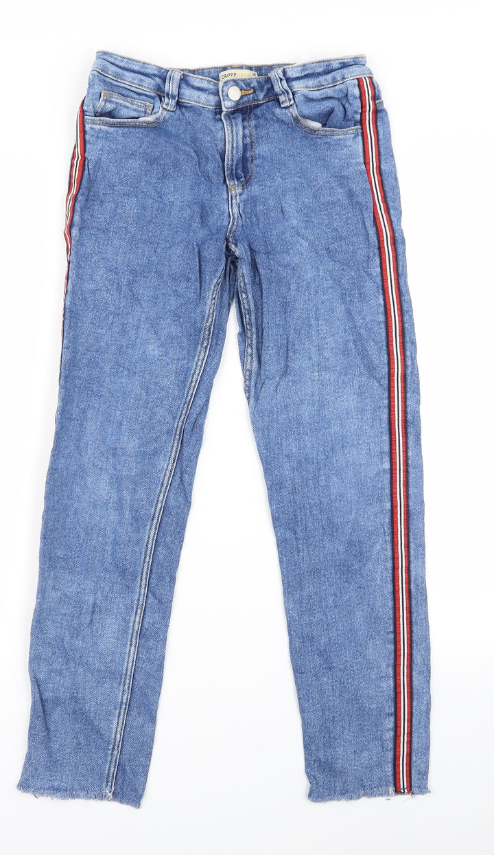 crop Womens Blue Skinny Jeans Size 36 L24 in - v
