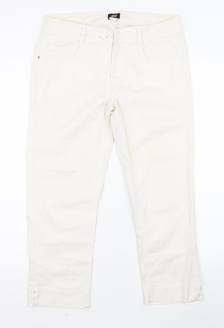 H&M Womens White   Bootcut Jeans Size 30 L20 in - v