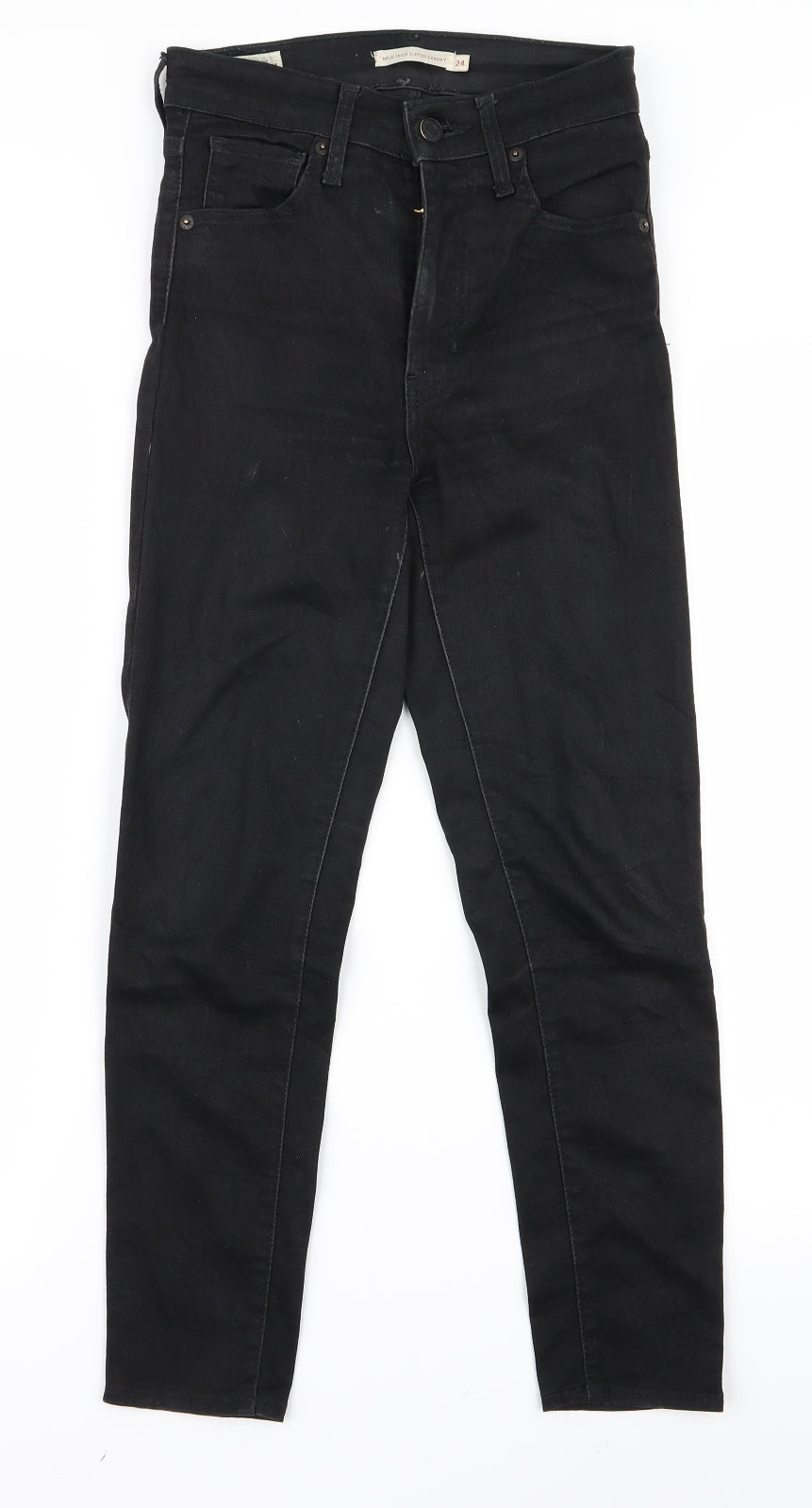Preworn Womens Black   Skinny Jeans Size 24 L24 in