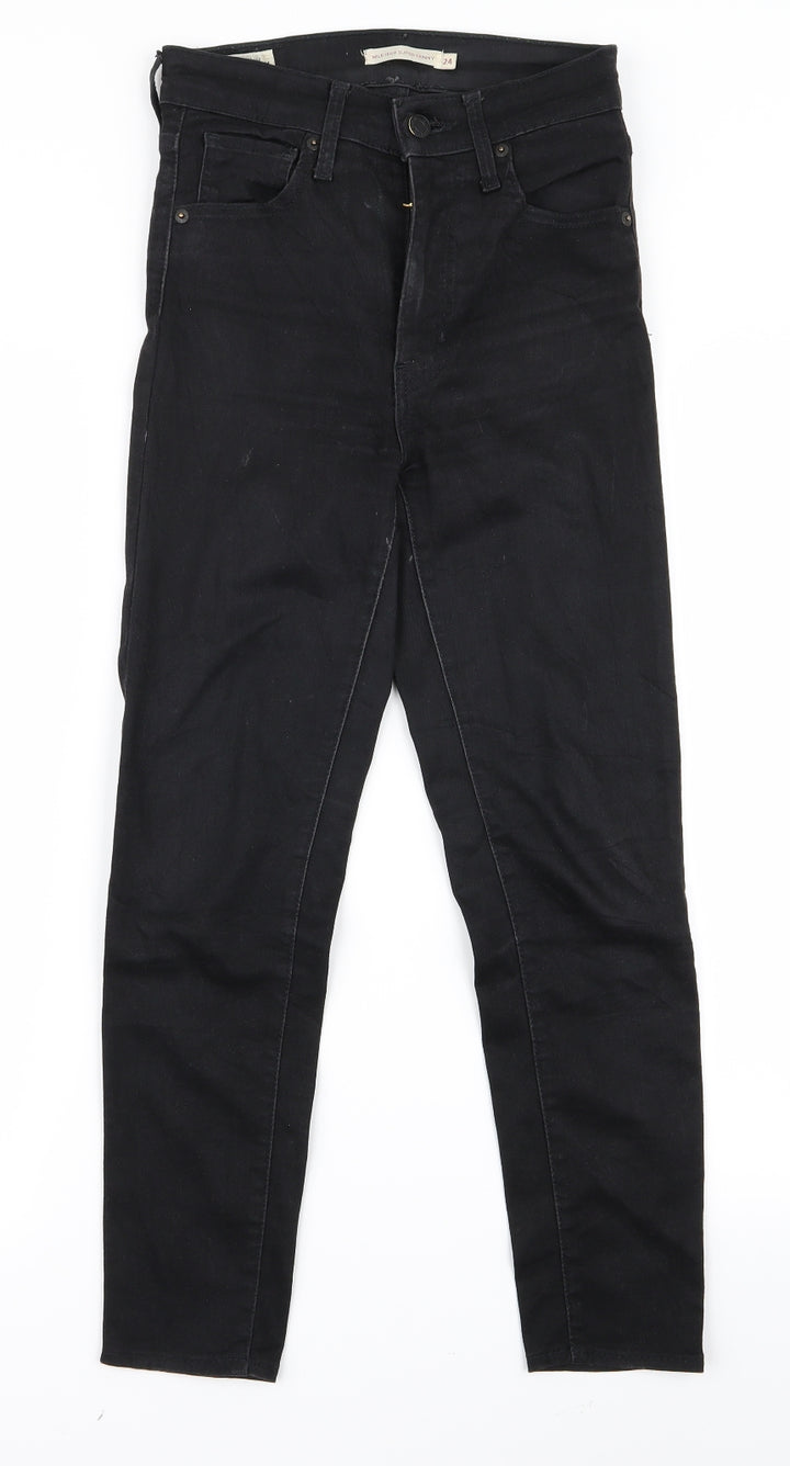Preworn Womens Black   Skinny Jeans Size 24 L24 in