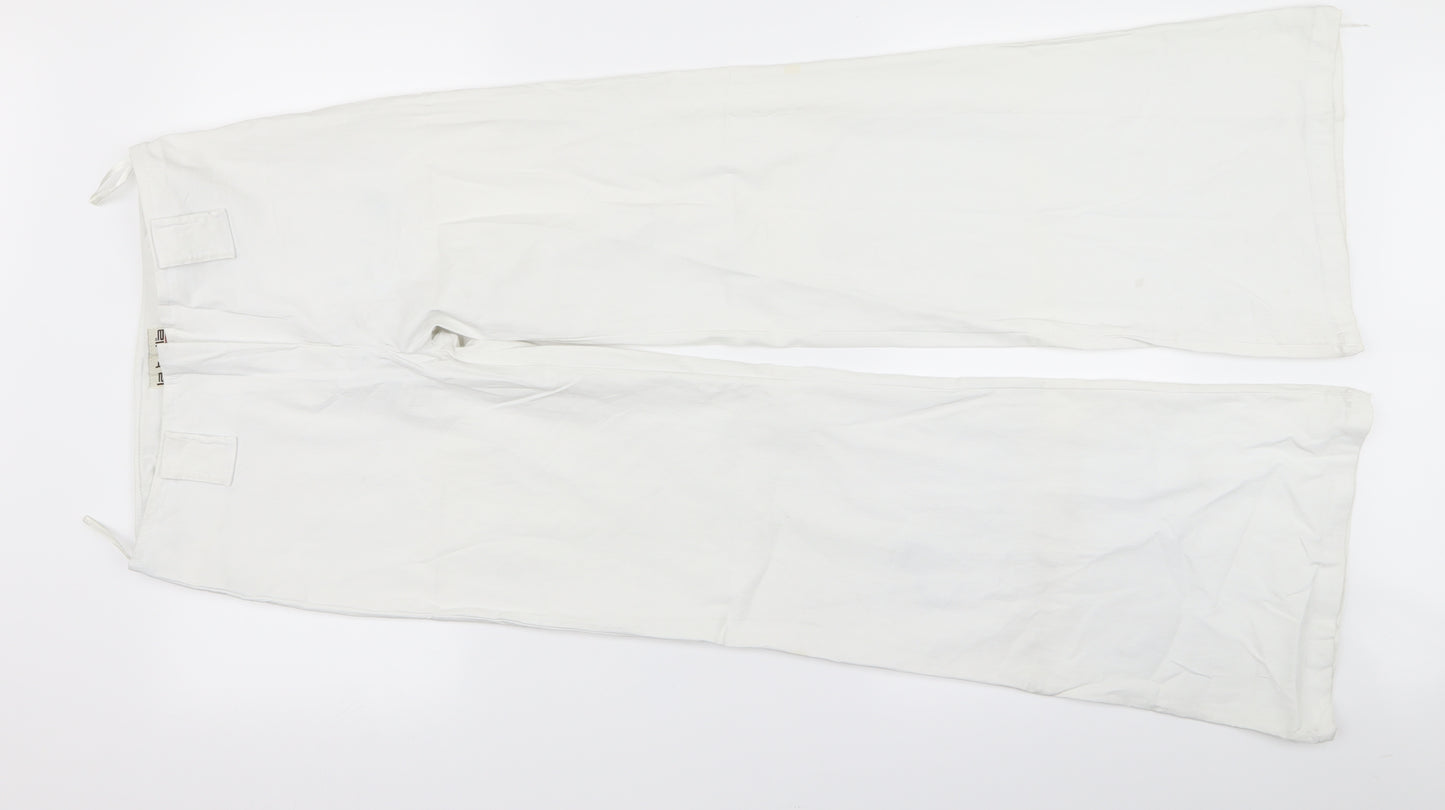 La Bella Womens White   Trousers  Size 14 L26 in