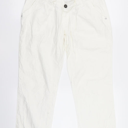 nopp;es Womens White   Trousers  Size S L26 in