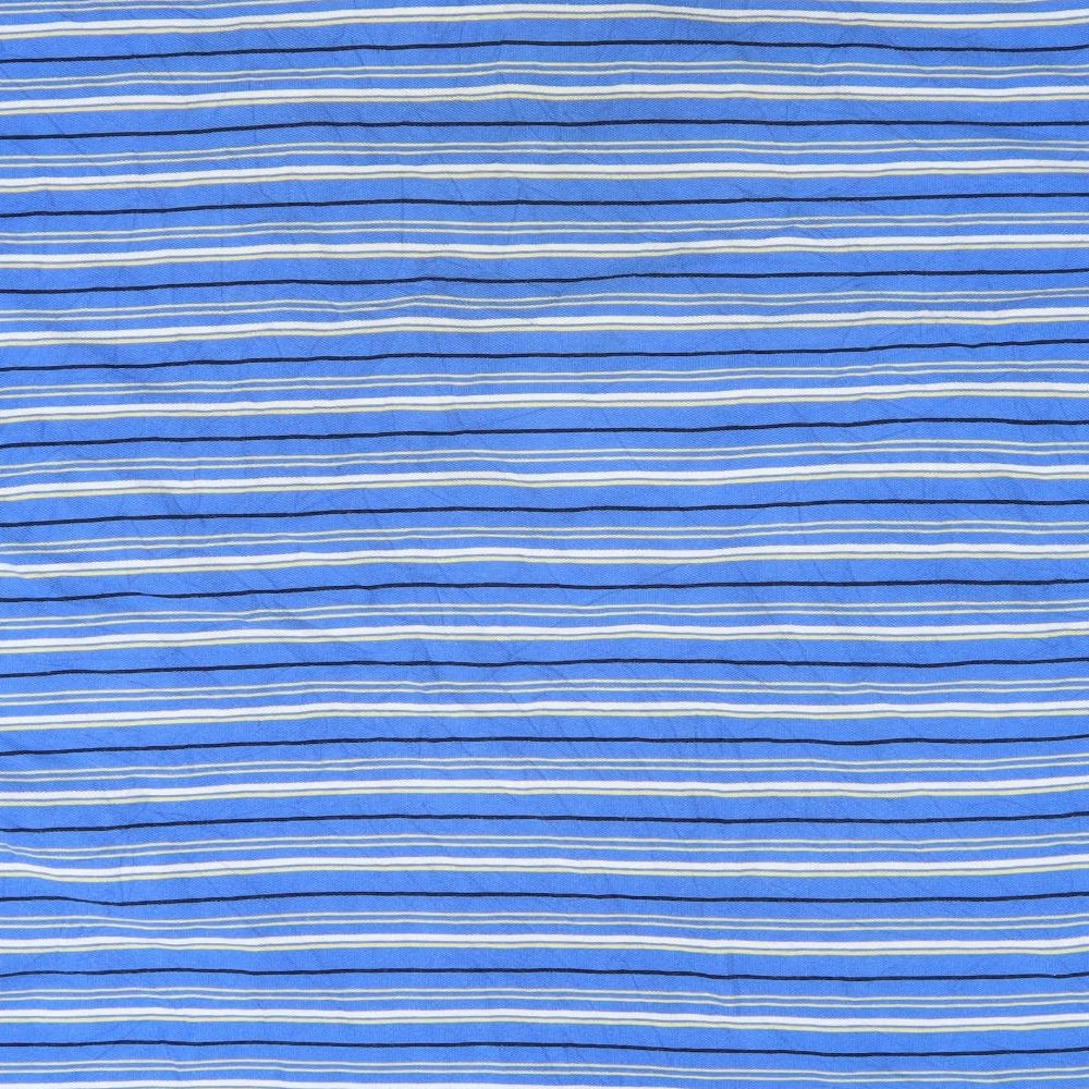 George Mens Blue Striped   Polo Size XL