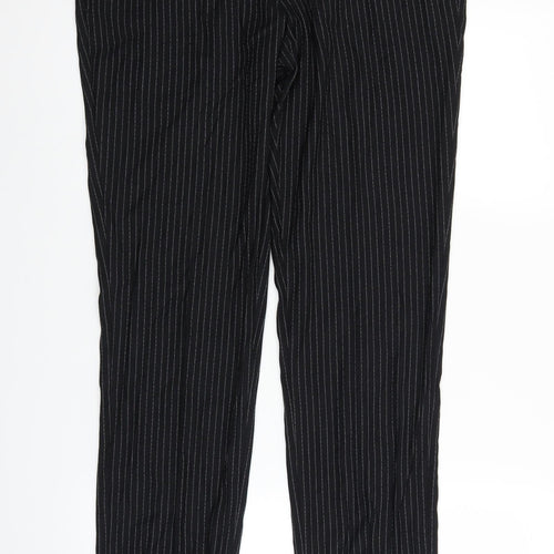 River Island Womens Black Striped  Trousers  Size 34 in L28 in