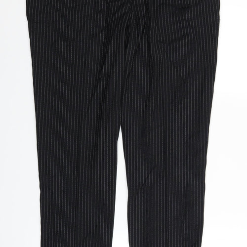 River Island Womens Black Striped  Trousers  Size 34 in L28 in