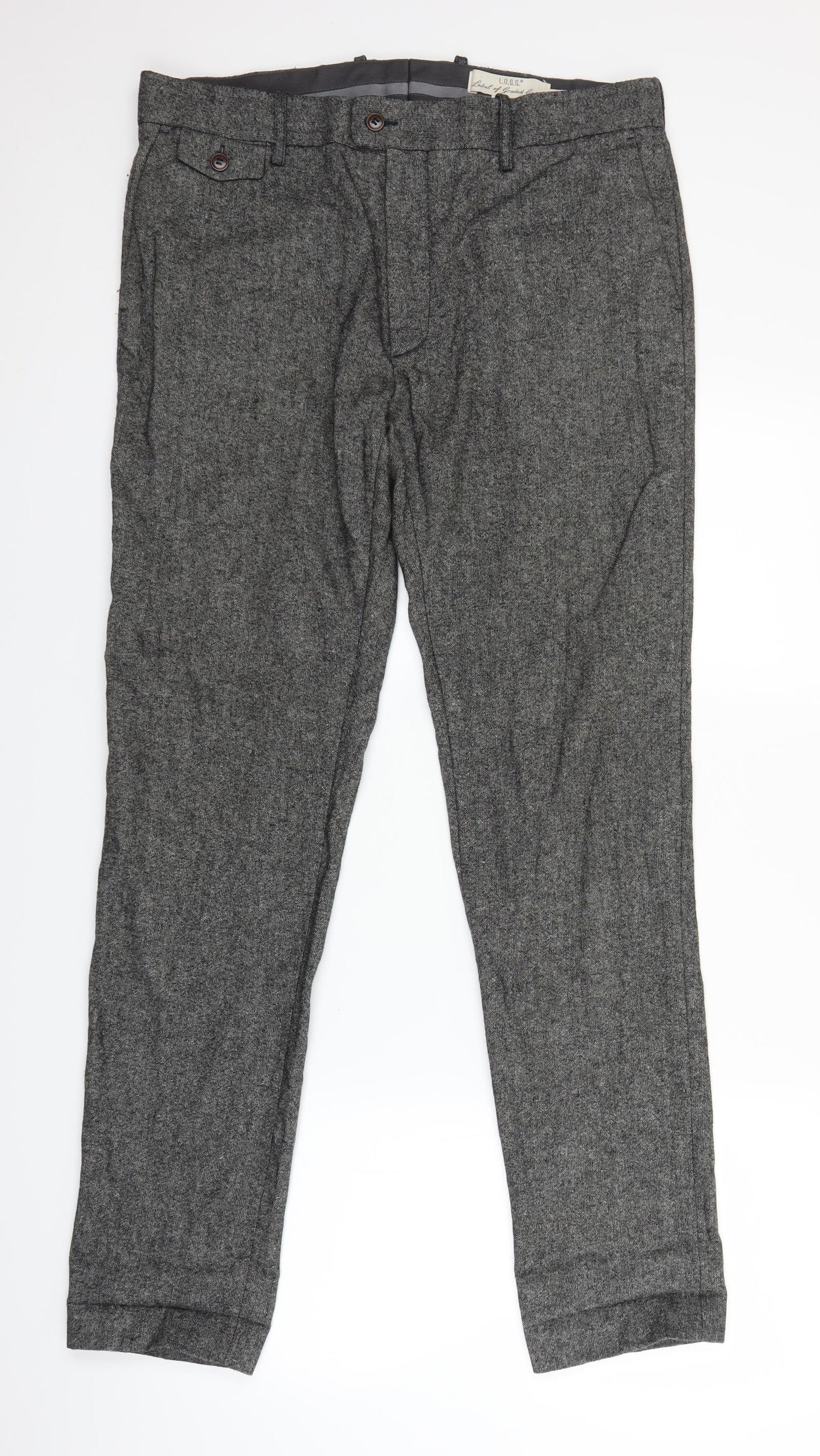 H&M Womens Grey   Trousers  Size 34 in L30 in