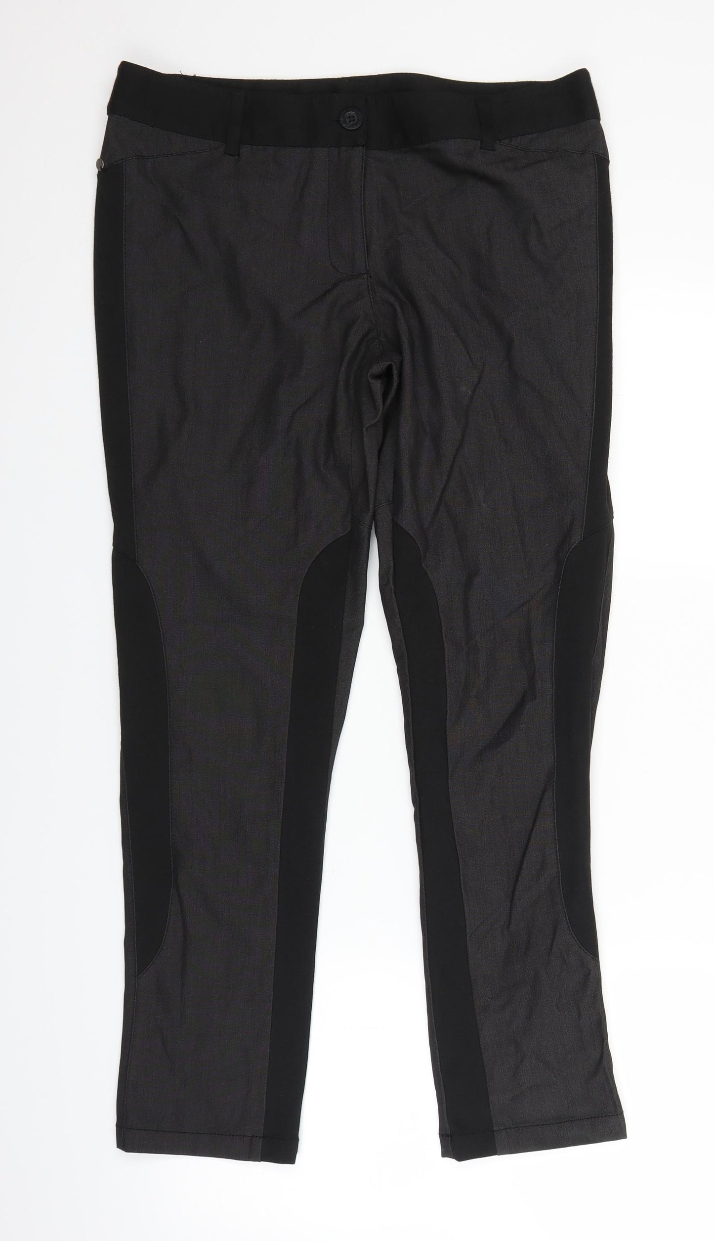 Lady Captain Womens Grey   Trousers  Size 14 L26.5 in