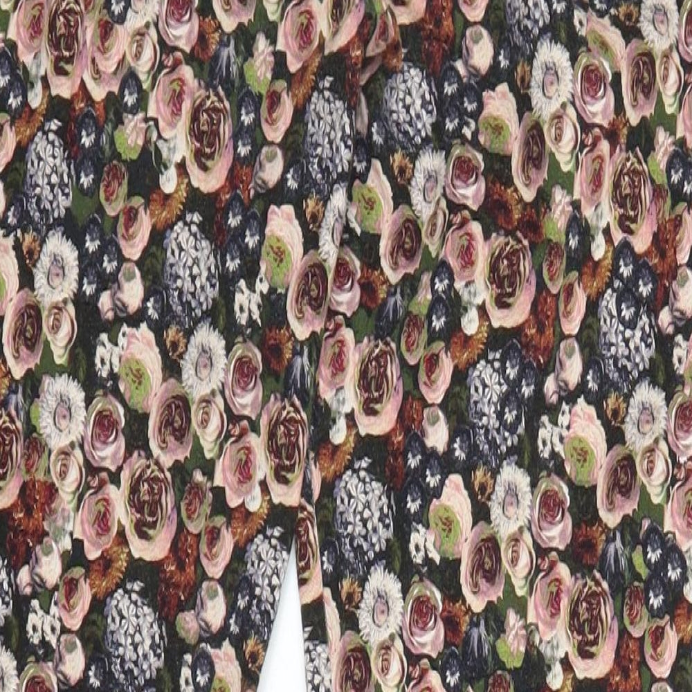 Preworn Womens Black Floral  Trousers  Size 30 in L24 in