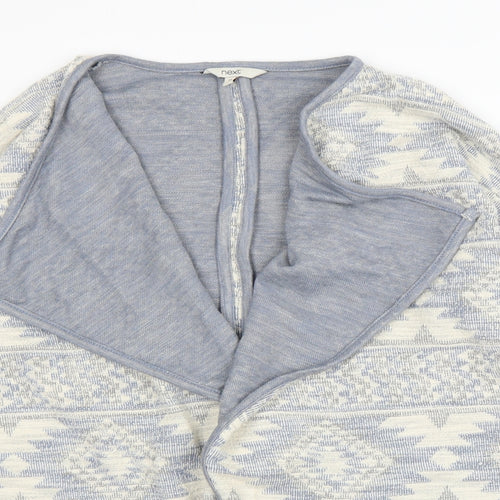 NEXT Womens White Geometric Knit Jacket Coatigan Size 12