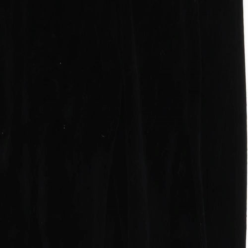 Pep & Co Womens Black  Velvet Sweatpants Trousers Size 10 L27 in