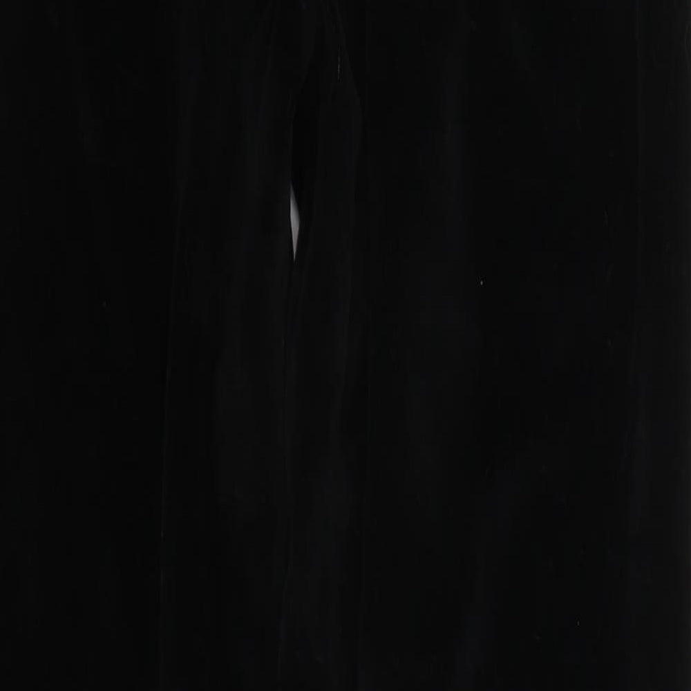 Pep & Co Womens Black  Velvet Sweatpants Trousers Size 10 L27 in