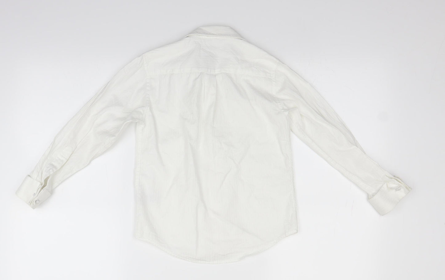 Marks and Spencer Boys White   Basic Button-Up Size 8 Years
