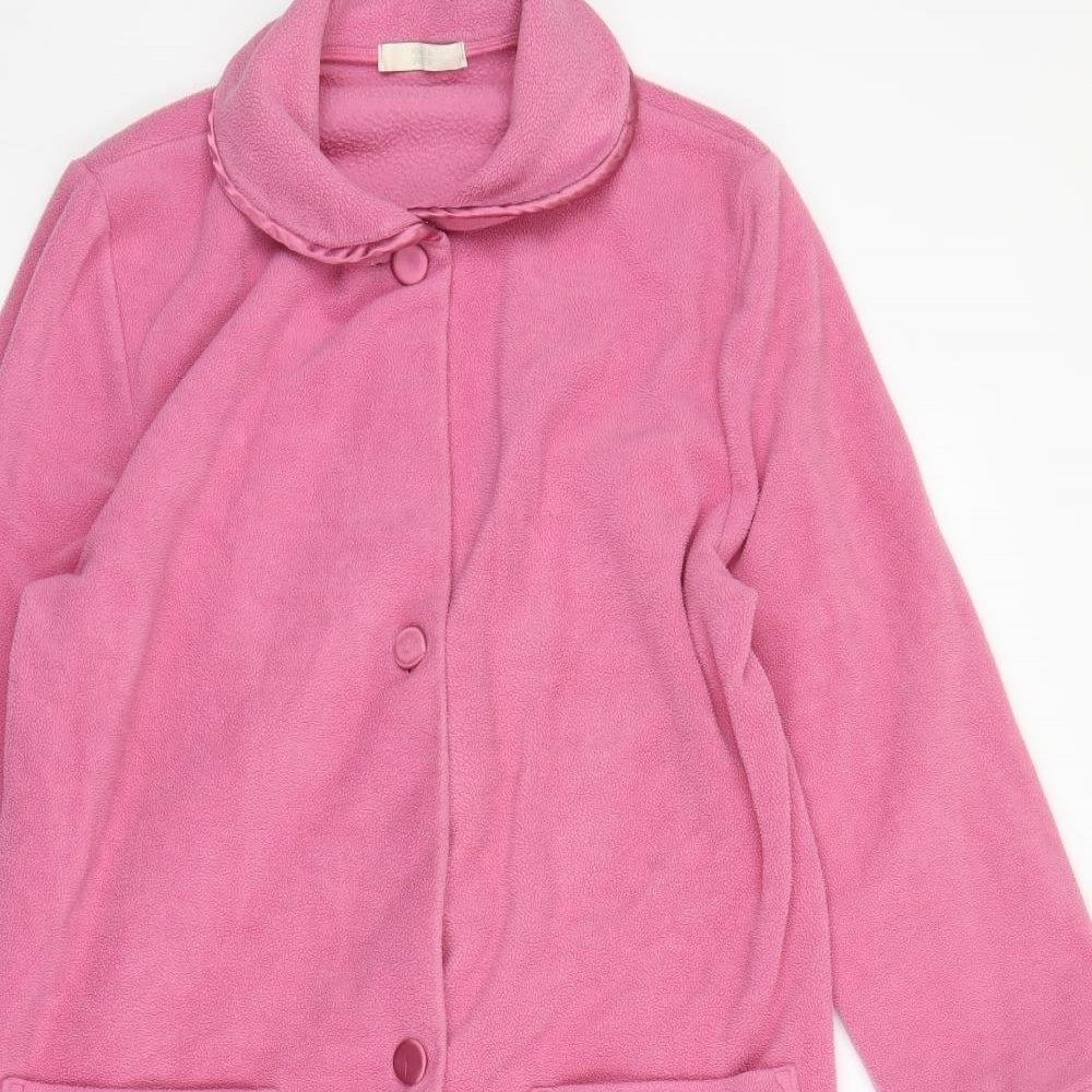 Marks and Spencer Womens Pink  Fleece Jacket Coat Size 8