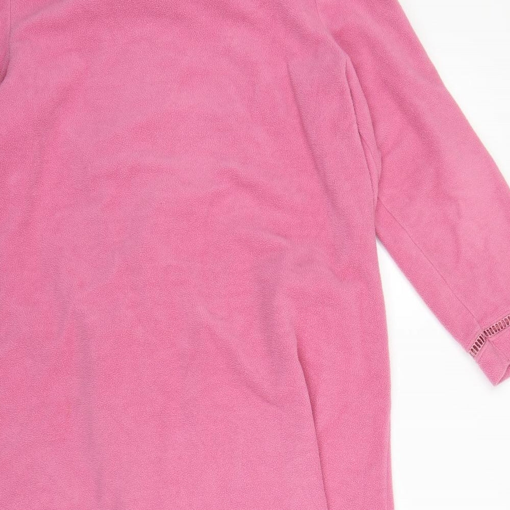Marks and Spencer Womens Pink  Fleece Jacket Coat Size 8