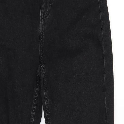 H&M Womens Black  Denim Straight Jeans Size 6 L26 in