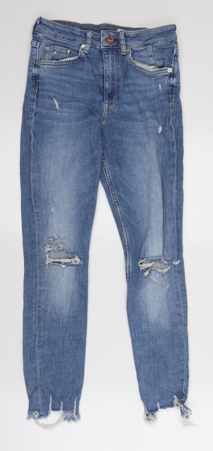 H&M Womens Blue  Denim Skinny Jeans Size 27 in L25 in